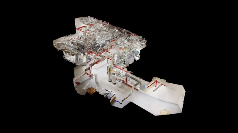 3D Gesamtansicht einer TGA-Anlage als digitaler Zwilling