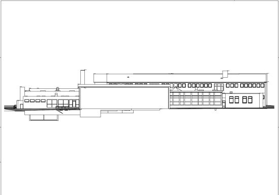 Ansicht 4 der Oberschule Söhlde als maßstäbliche Bestandsansicht für Fassaden- und Höhenabstimmung
