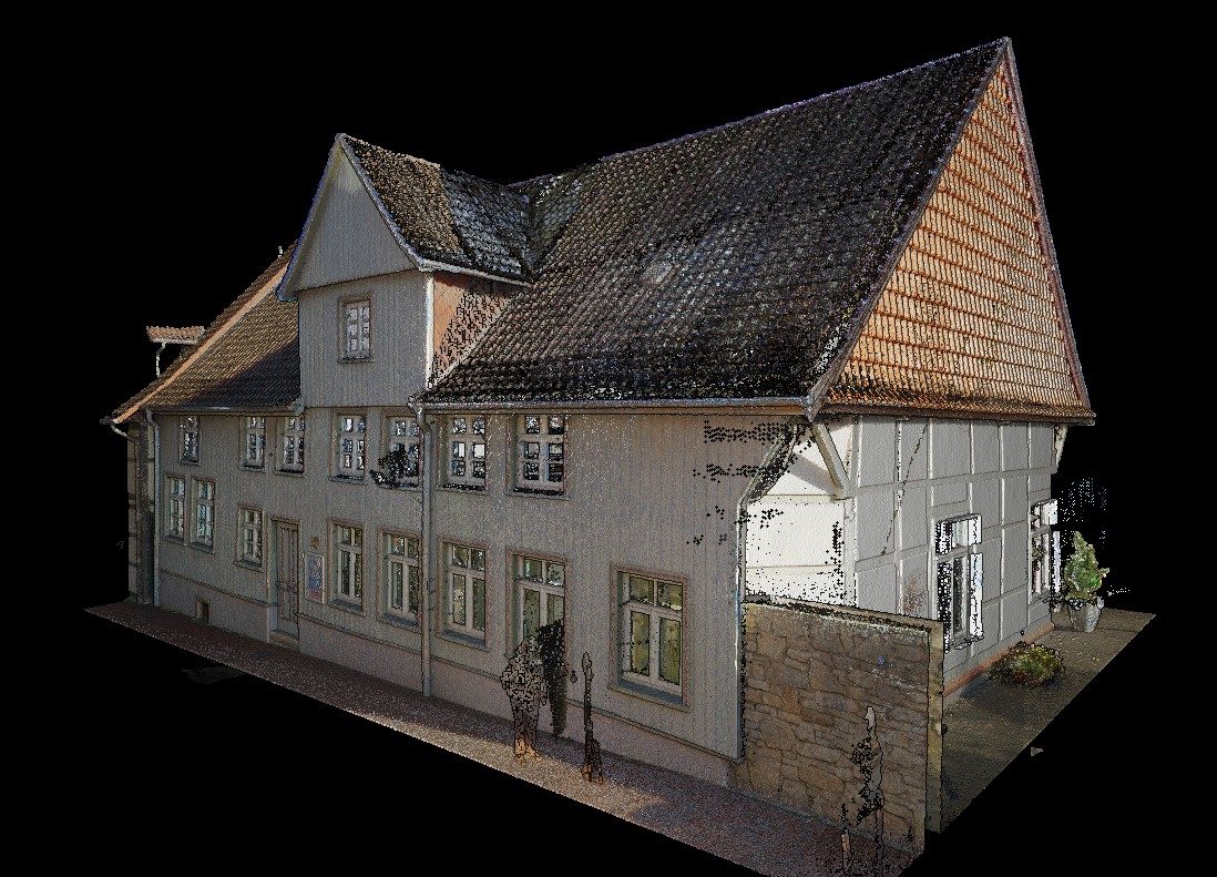 3D Vermessung historisches Gebäude Sarstedt bei Hannover Punktwolke Laserscanning