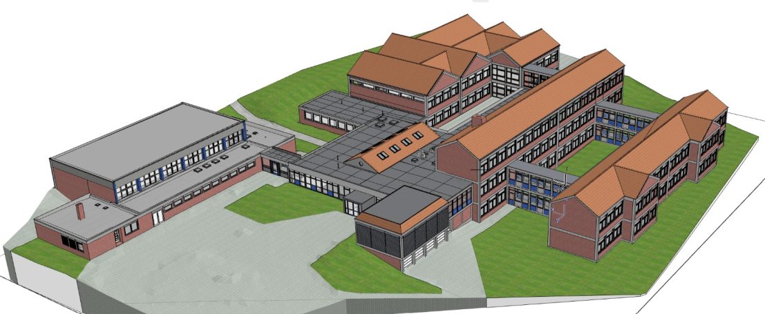 3D-BIM-Modell Richard-von-Weizsäcker Schule Ottbergen – Digitale Bestandserfassung für Schulbau-Modernisierung.