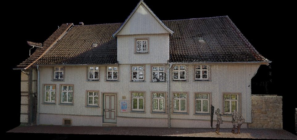 3D Punktwolke eines denkmalgeschützten Gebäudes bei Hannover aus Laserscanning Daten